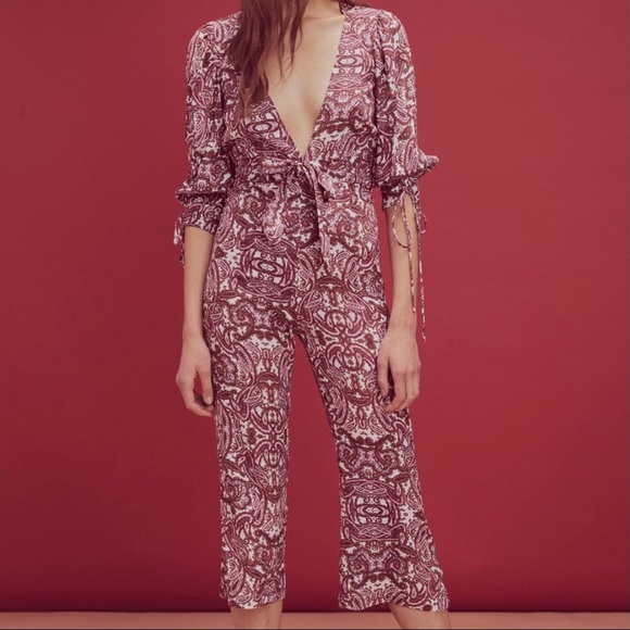 For Love And Lemons Pants - For Love & Lemons Georgi Paisley Jumpsuit